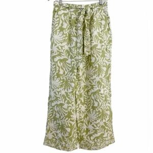 Rachel Zoe Green Leaf Print Trousers